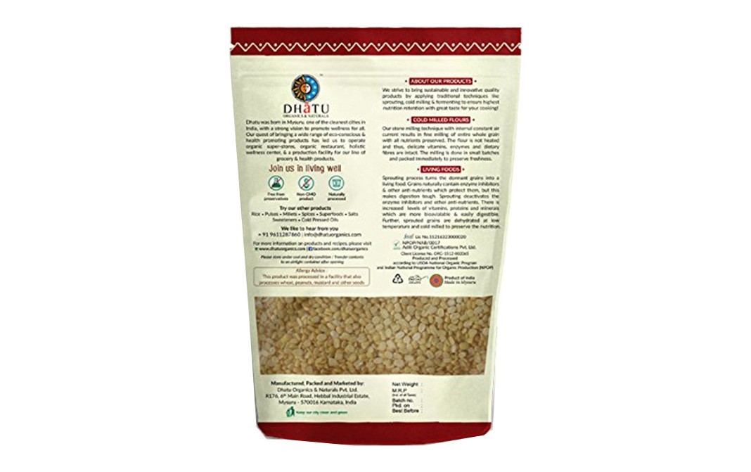 Dhatu Certified Organic Green Gram Dal   Pack  500 grams
